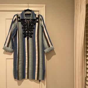 Tory Burch Embellished Collared Dress Size 2